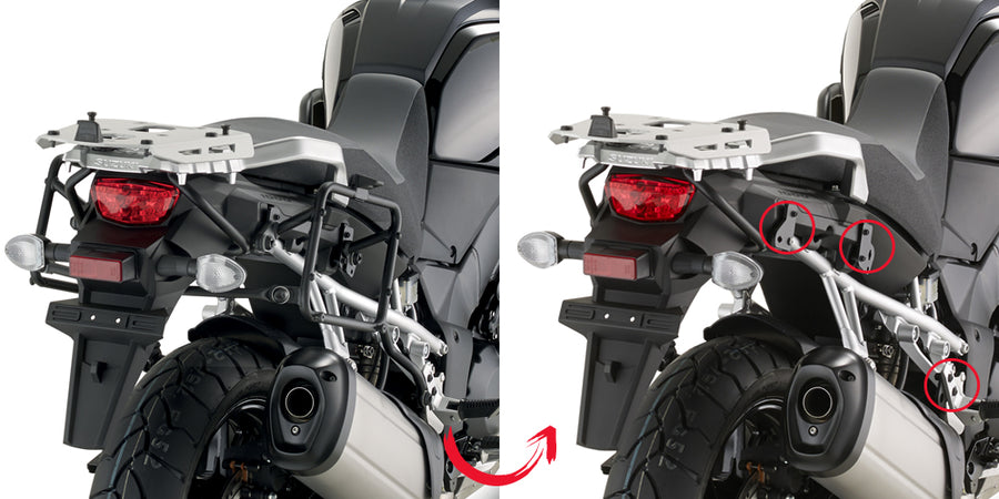 SUZUKI DL 1000 V STROM [2017-2018] - Soporte maleta lateral de liberación rápida