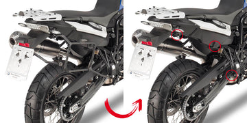 BMW F 800 GS [2008-2017] - Soporte para maleta lateral de liberación rápida