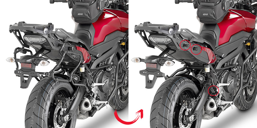 YAMAHA MT 09 TRACER [2015-2017] - Soporte maleta lateral de liberación rápida