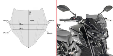 YAMAHA MT 09 MT 09 SP MT 09 TRACER [2017-2020] - Parabrisas específico
