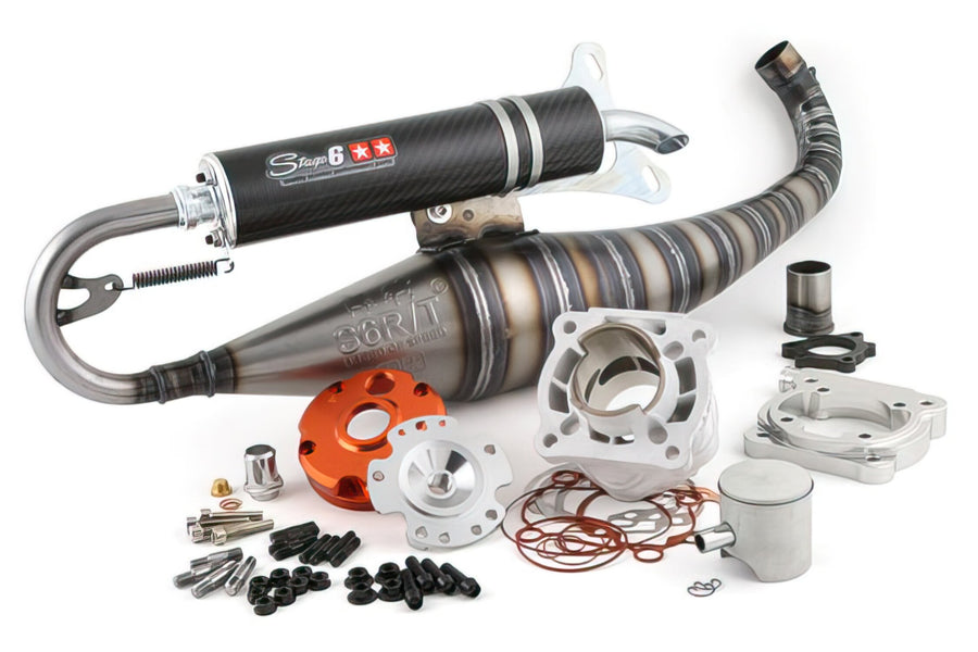 Aprilia SR Netscaper 50 2T LC - motor kit cilindro escape R/T 70ccm