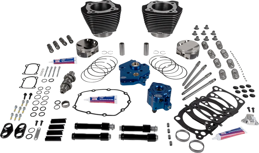Harley-Davidson Fxlrs 1923 ABS [2026] - 129" Power Package Motorleistungs-Kit – Oberfläche: Schwarz, Hervorgehobene Lamellen – Merkmal: Schwarze Stößelstangenrohre – Bild 1