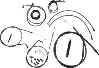 Harley Davidson Fxsb [LA CHOPPERS] - Kit completo de cable de manillar/línea de freno trenzado Midnight