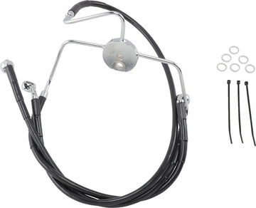 harley davidson flhr [ESPECIALIDADES DE ARRASTRE] - Kit de línea de freno de vinilo negro extendido