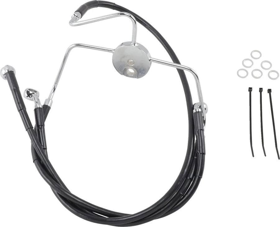 harley davidson flhri [ESPECIALIDADES DE ARRASTRE] - Kit de línea de freno de vinilo negro extendido