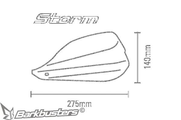 CF Moto 650 650 [BARKBUSTERS] – Paramanos STORM para manillares de 22 mm