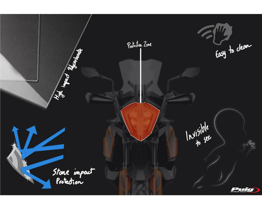 KTM 390 ADVENTURE SW [2024] – Protección de faros – Transparente
