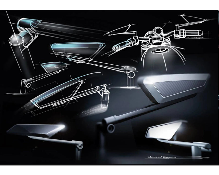 KTM 890 DUKE R [2025] – Espejo retrovisor del parabrisas carenado HyperNaked