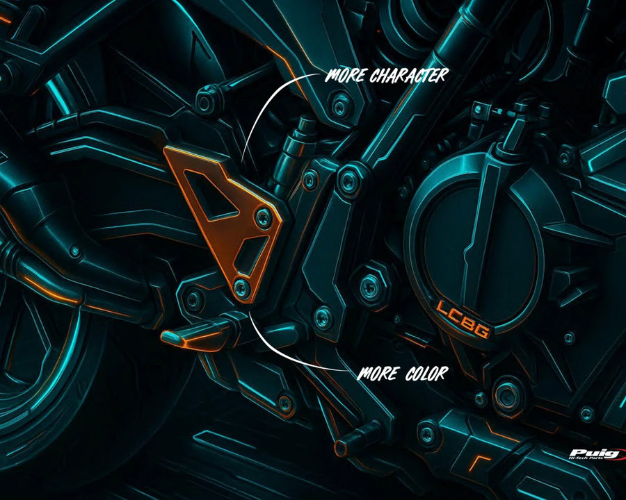 KTM 990 DUKE R [2025] – Taloneras – Negro