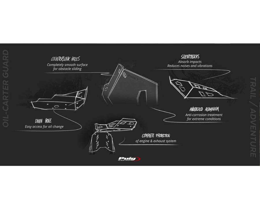 BMW R 1300 GS TROPHY [2025] - Protector de motor - Negro