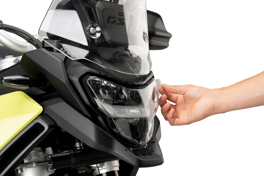BMW F 900 GS [2025] – Adherir la protección de los faros – Transparente