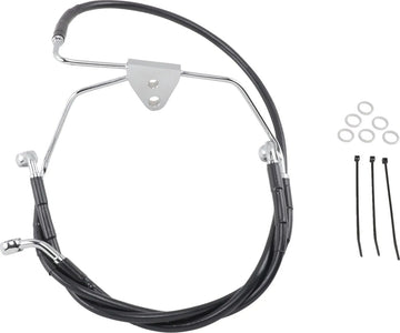 harley davidson flhtc [ESPECIALIDADES DE ARRASTRE] - Kit de línea de freno de vinilo negro extendido
