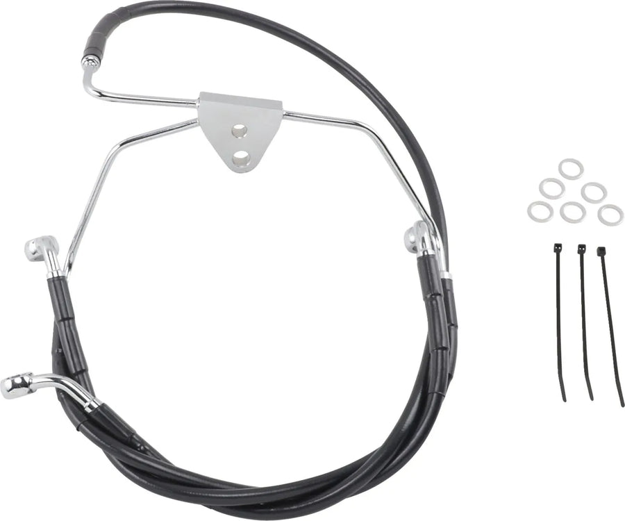 harley davidson flhtcui [ESPECIALIDADES DE ARRASTRE] - Kit de línea de freno de vinilo negro extendido