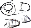 harley davidson fxst [MARCA BURLY] - Kit completo de cable/línea de manillar de vinilo negro para Ape Hangers-1