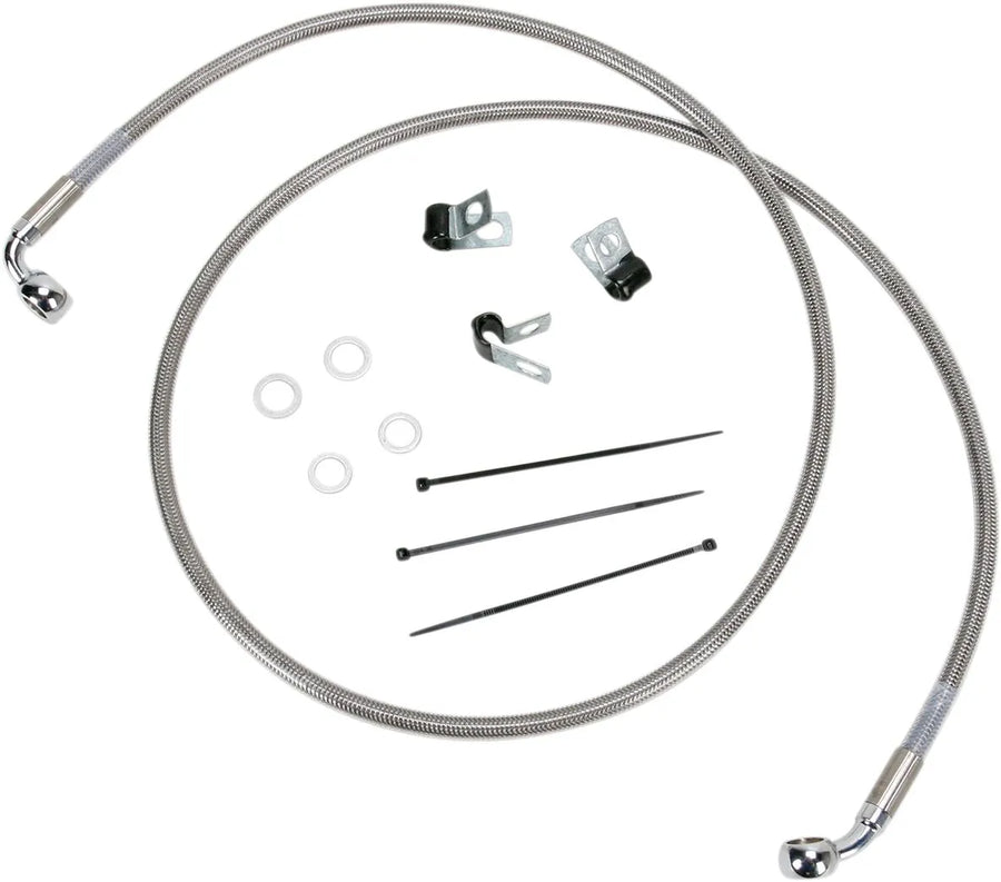 harley davidson flst [ESPECIALIDADES DE ARRASTRE] - Kit de línea de freno extendida de acero inoxidable