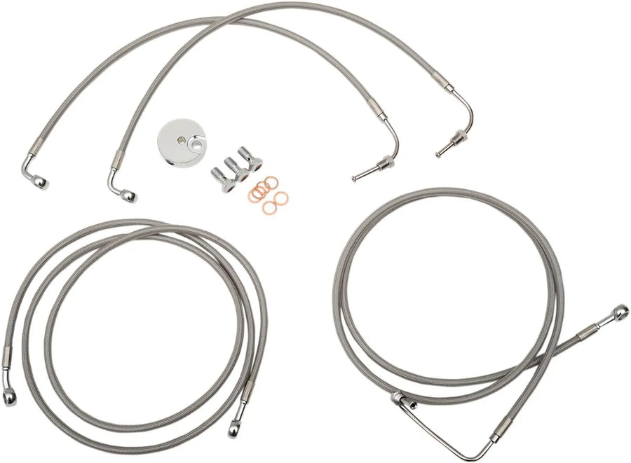 harley davidson fltr [LA CHOPPERS] - Kit de línea de freno de acero inoxidable