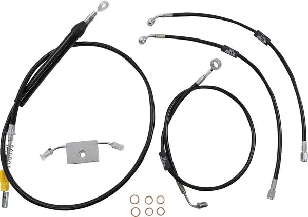 Harley Davidson Fxdrs 114 [LA CHOPPERS] - Kit de cable de manillar/línea de freno de vinilo negro estándar