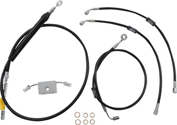 Harley Davidson Fxdrs 114 [LA CHOPPERS] - Kit de cable de manillar/línea de freno de vinilo negro estándar