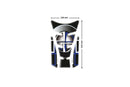 YAMAHA YZF 1000 R THUNDERACE [2002] – Protector de depósito tipo ala – plateado-15