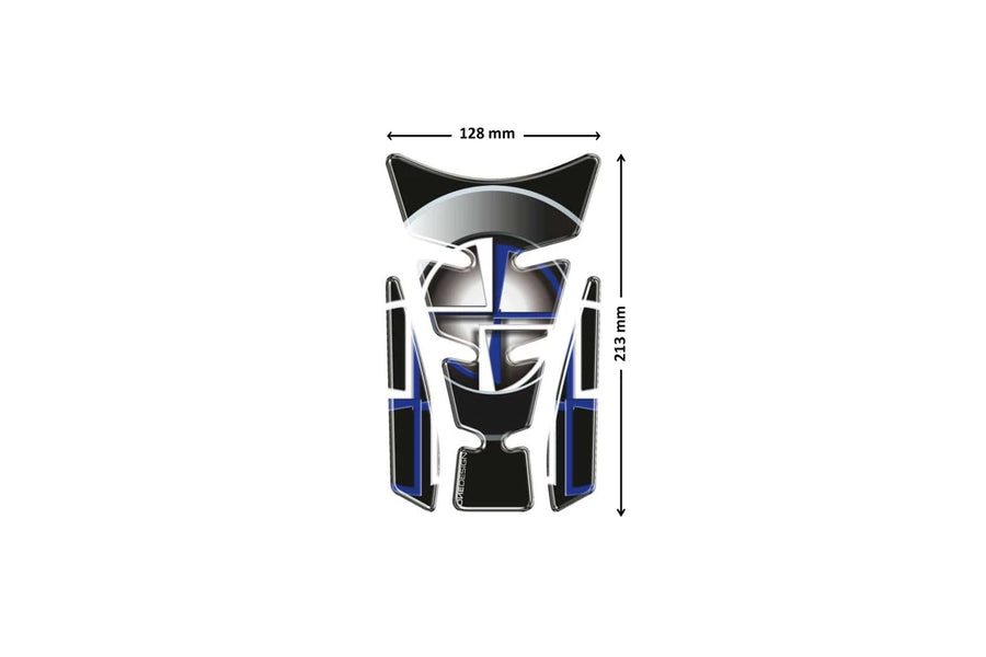 YAMAHA YZF 1000 R THUNDERACE [2002] – Protector de depósito tipo ala – plateado