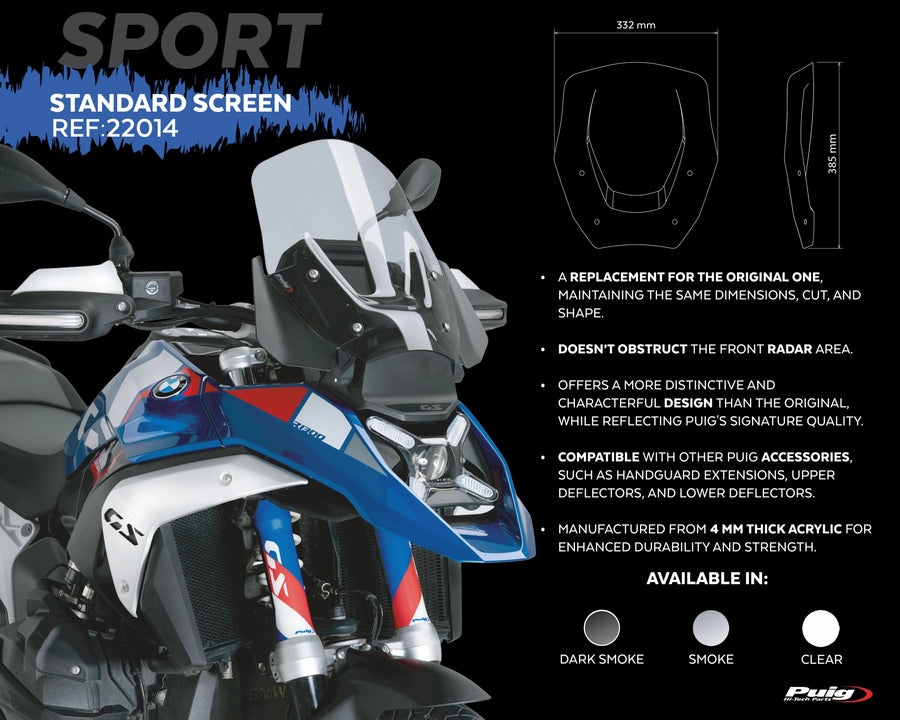 BMW R 1300 GS TROPHY [2025] – cúpula touring – transparente