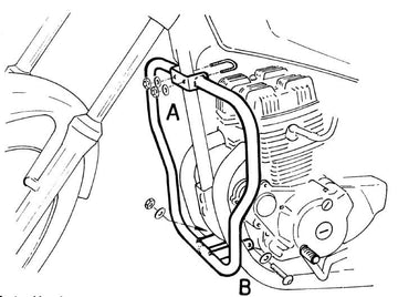 Honda CM 125 [1982-1986] - barra de protección del motor - 0