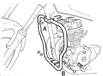 Honda CM 125 [1982-1986] - barra de protección del motor