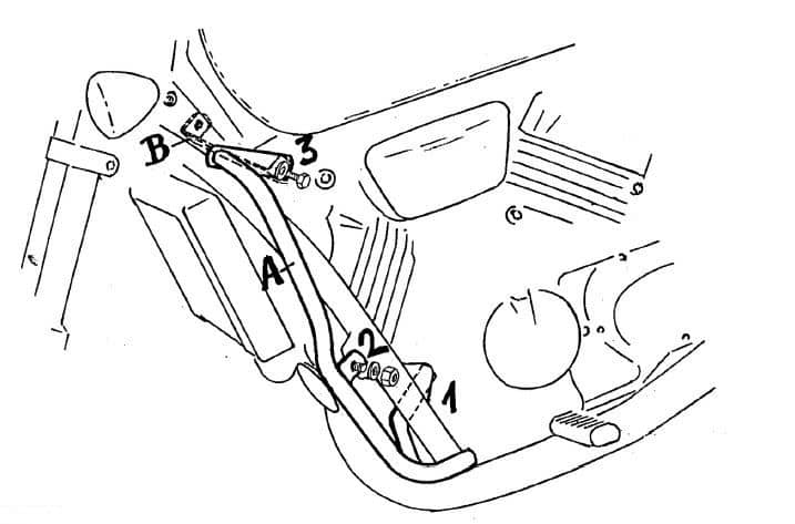 Honda VF 750 C [1993-2000] - barra de protección del motor