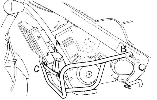 Honda NTV 650 [1988-1998] - barra de protección del motor