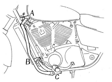 Honda VT 1100 C2 Shadow [1995-2000] - barra de protección del motor