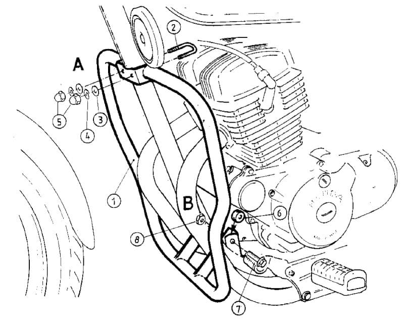 Honda CMX 250 Rebel [1996-2001] - barra de protección del motor