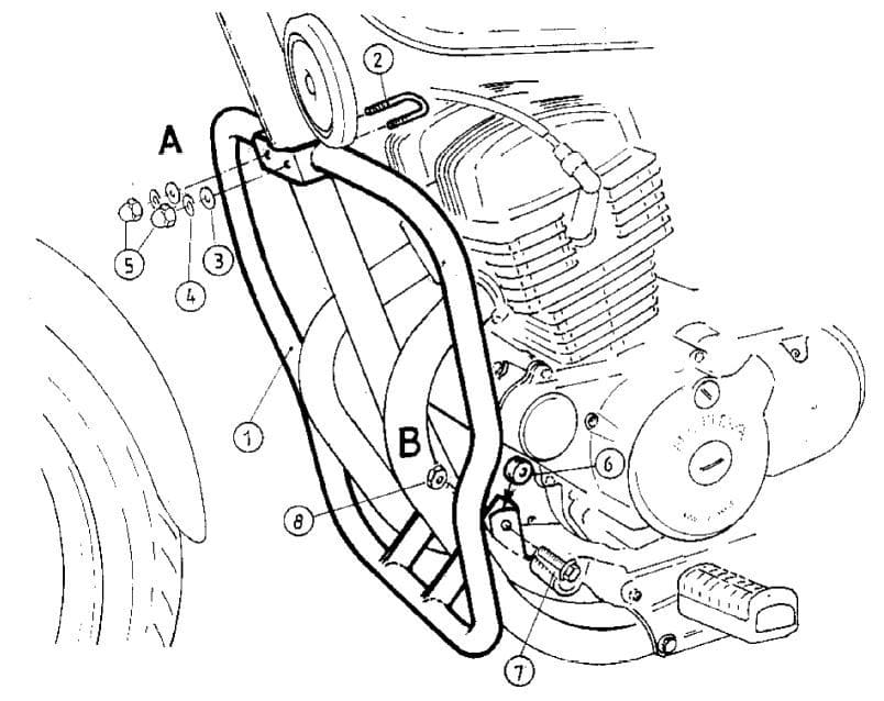 Honda CMX 250 Rebel [1996-2001] - barra de protección del motor