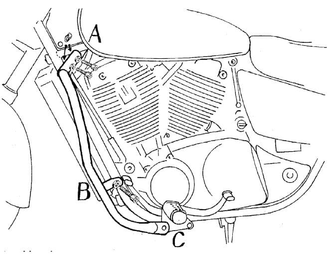 Honda VT 1100 C3 Shadow [1998-2001] - barra de protección del motor