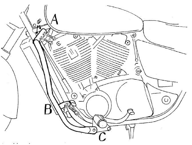 Honda VT 1100 C3 Shadow [1998-2001] - barra de protección del motor