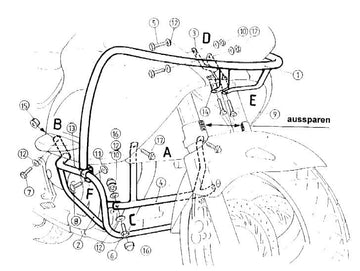 Honda NT 650 V Deauville [1998-2005] - Barra de protección del motor - 0