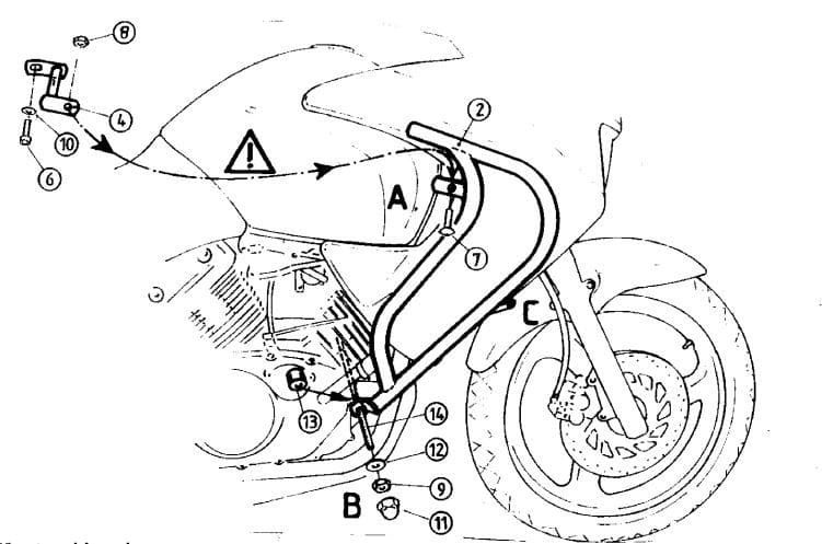 Honda Varadero 125 [2001-2006] - barra de protección del motor