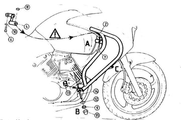 Honda Varadero 125 [2001-2006] - barra de protección del motor