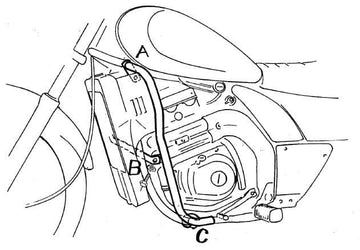 Kawasaki El 250 [1994-2003] - barra de protección del motor