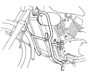 Kawasaki VN 1500 [1988-2004] - barra de protección del motor