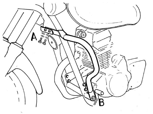 Kawasaki El 125 [1998-2007] - barra de protección del motor