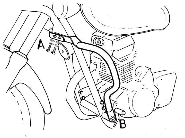 Kawasaki El 125 [1998-2007] - barra de protección del motor