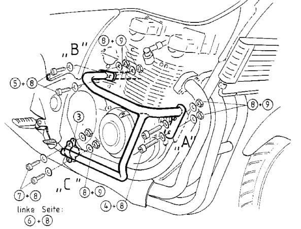 Kawasaki ZR-7 [1999-2003] - Protector de motor
