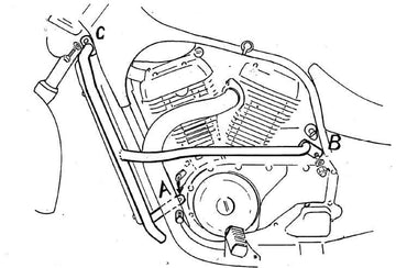 Suzuki vs 750 [1986-2000] - barra de protección del motor