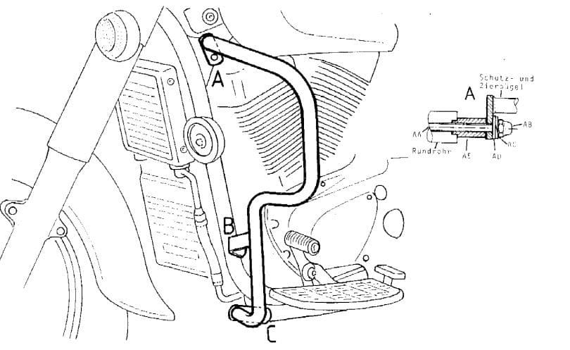 Suzuki VL 1500 Intruder [1998-2007] - barra de protección del motor