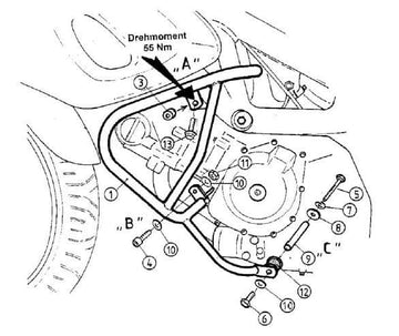 Suzuki SV 650 [1999-2002] - barra de protección del motor
