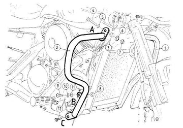 Suzuki VZ 1600 Merauder [2004-2005] - barra de protección del motor