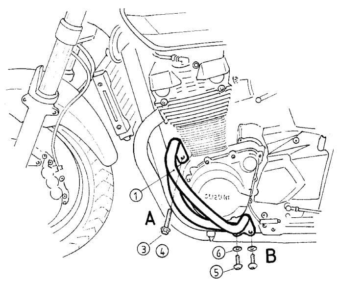 Suzuki GSX 1400 [2001-2004] - barra de protección del motor