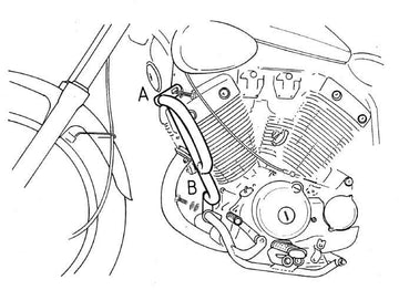 Yamaha XV 535 [1988-2003] - Barra de protección del motor