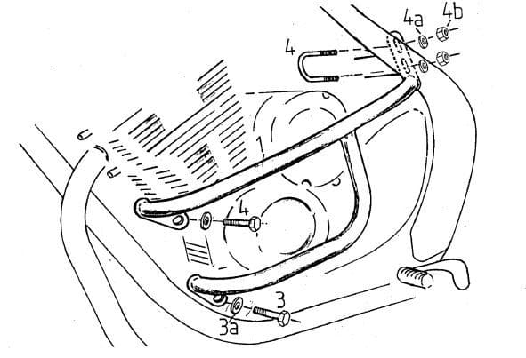 Yamaha XJ 600 S [1991-1995] - barra de protección del motor
