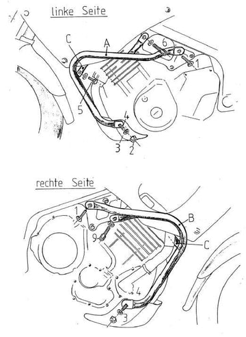 Yamaha TDM 850 [1991-2001] - barra de protección del motor